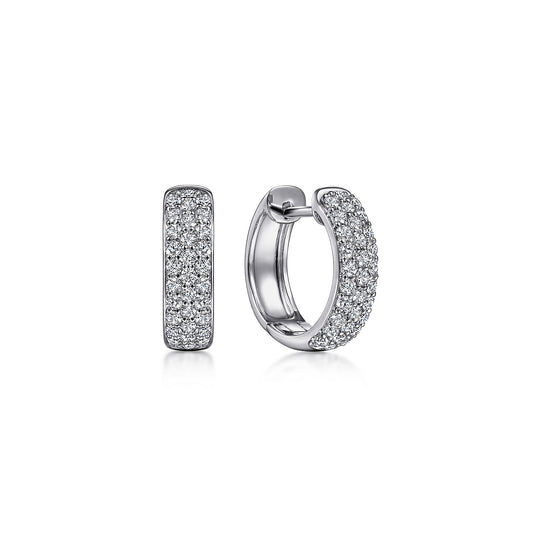 14K White Gold 15mm Diamond Huggie Earrings — Gabriel & Co. EG14222W45JJ