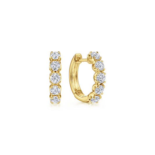 14K Yellow Gold 15mm Diamond Huggies — Gabriel & Co. EG14235Y45JJ