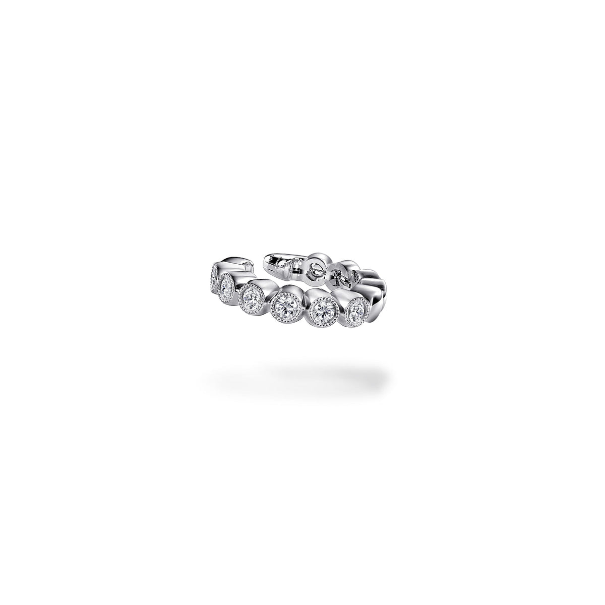 Vintage 14K White Gold 15mm Diamond Ear Cuff — Gabriel & Co. EG14250W45JJ