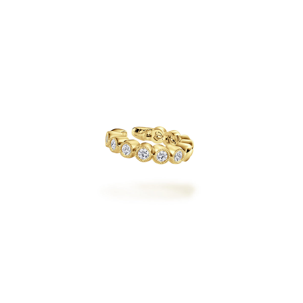 Vintage 14K Yellow Gold 15mm Diamond Ear Cuff — Gabriel & Co. EG14250Y45JJ
