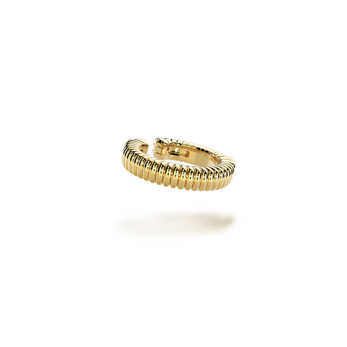 14K Yellow Gold 15mm Textured Hoop Earcuff — Gabriel & Co. EG14312Y4JJJ