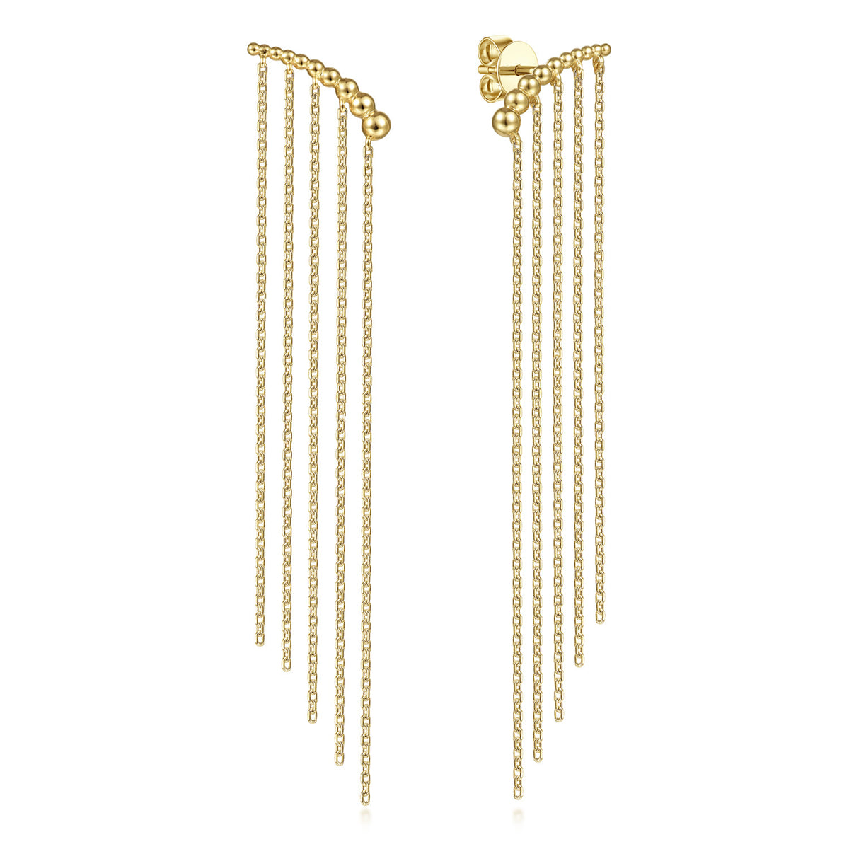 14K Yellow Plain Gold Drop Earrings — Gabriel & Co. EG14360Y4JJJ