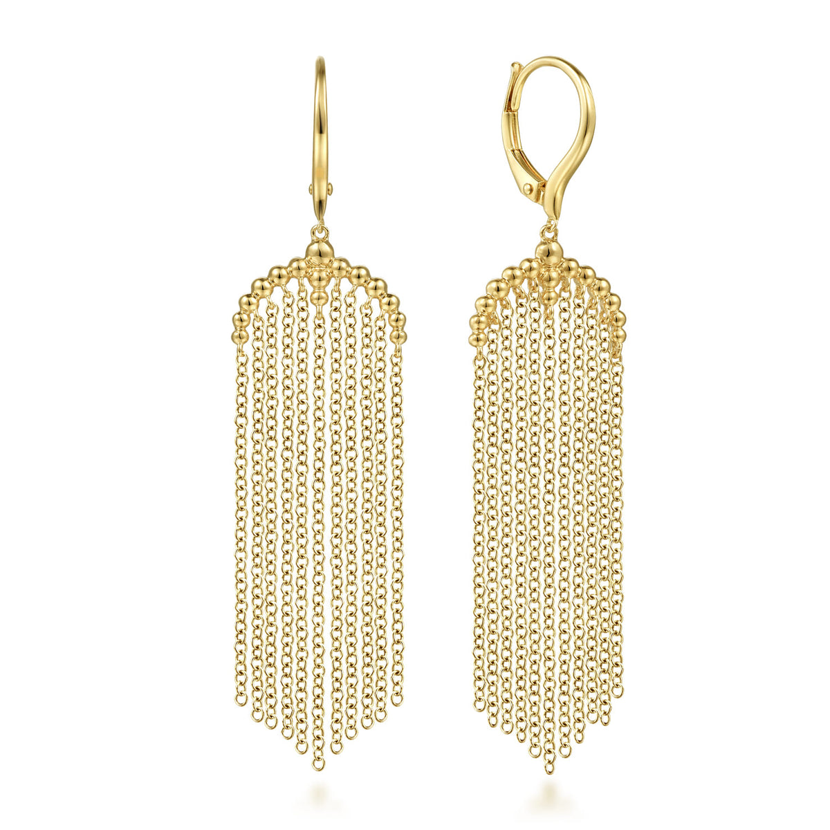 14K Yellow Gold Bujukan Tassel Drop Earrings — Gabriel & Co. EG14479Y4JJJ