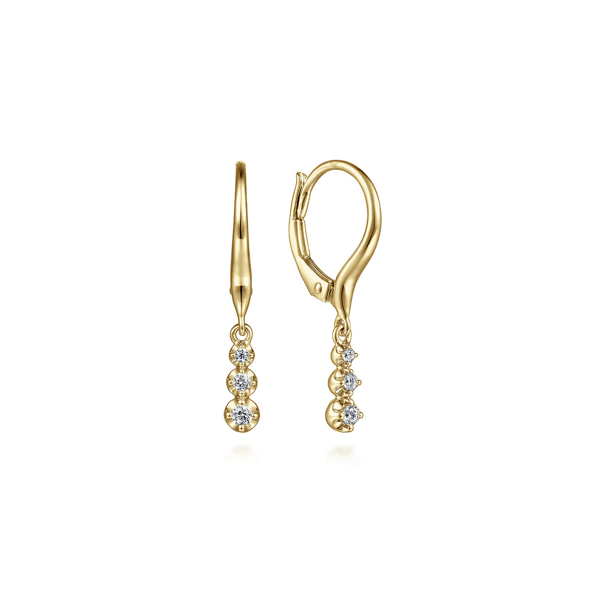14K Yellow Gold Diamond Earrings — Gabriel & Co. EG14611Y45JJ
