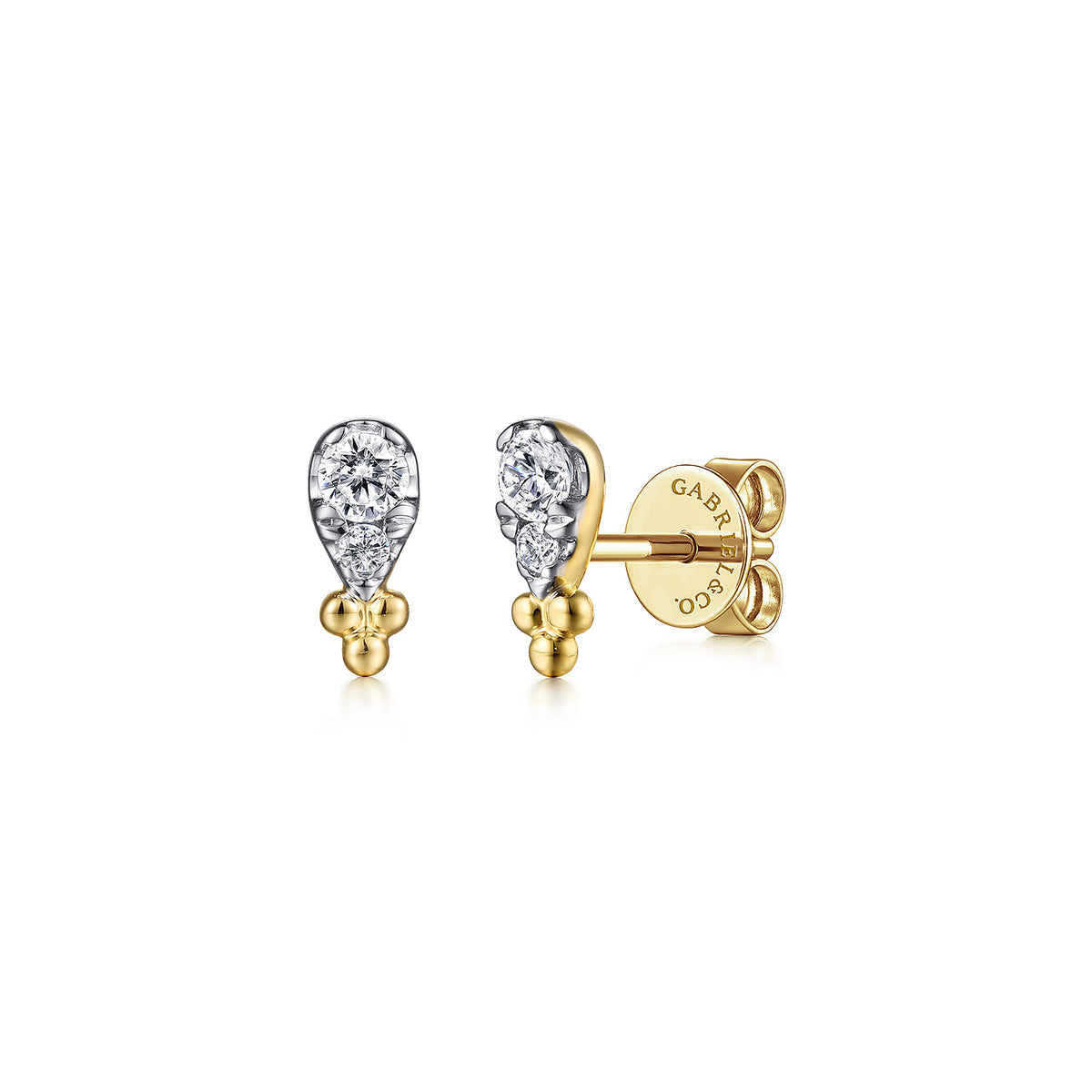 14K Yellow Gold Diamond Bujukan Stud Earrings — Gabriel & Co. EG14617Y45JJ