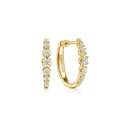 14K Yellow Gold 20mm Buttercup Set Diamond Classic Oval Hoop Earrings — Gabriel & Co. EG14655Y45JJ
