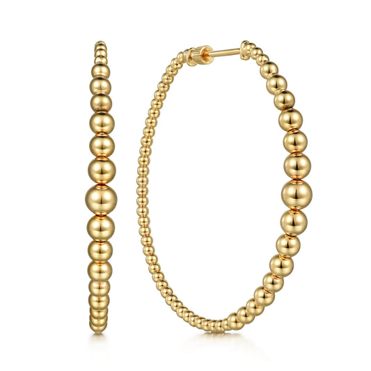 14K Yellow Gold 50mm Bujukan Hoop Earrings — Gabriel & Co. EG14745Y4JJJ
