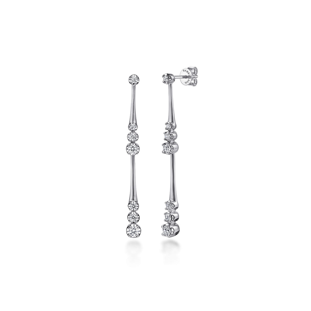 14K White Gold Diamond Earrings — Gabriel & Co. EG14828W45JJ