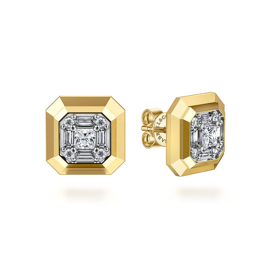 14K Yellow Gold Diamond Stud Earrings — Gabriel & Co. EG14943Y44JJ