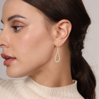 14K Yellow Gold Diamond Stud Drop Earrings — Gabriel & Co. EG15091Y45JJ