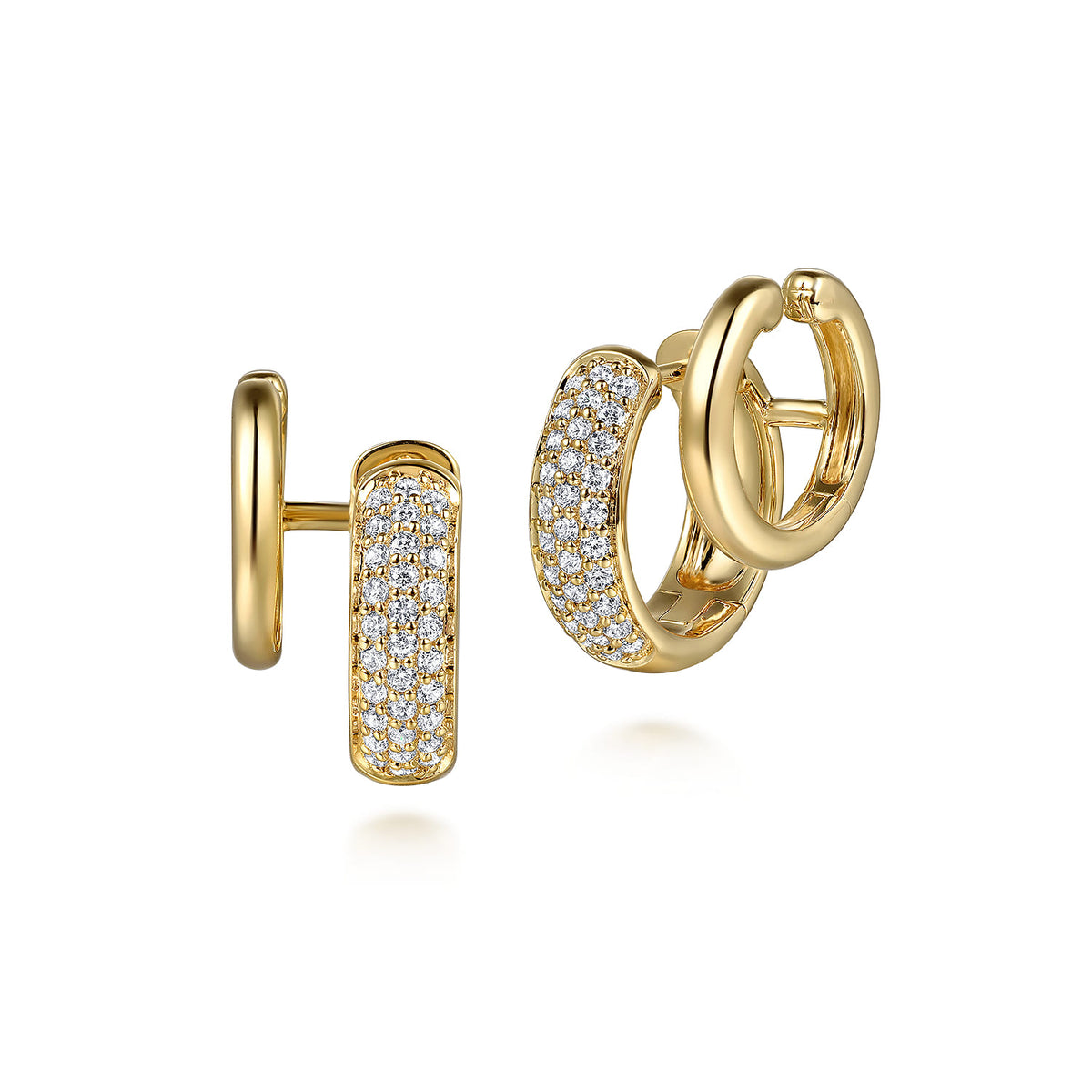 14K Yellow Gold Diamond Stuggies Earrings — Gabriel & Co. EG15143Y45JJ