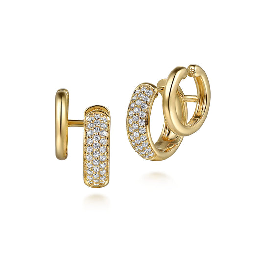 14K Yellow Gold Diamond Stuggies Earrings — Gabriel & Co. EG15143Y45JJ