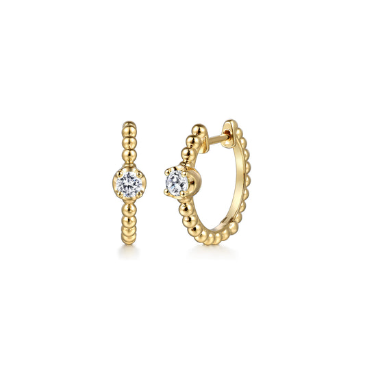14K Yellow Gold Bujukan Diamond 15mm Huggie Earrings — Gabriel & Co. EG15184Y45JJ