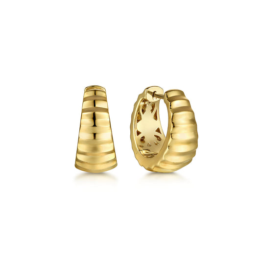 14K Yellow Gold Diamond Cut Huggie Earrings — Gabriel & Co. EG15197Y4JJJ