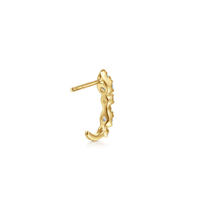 14K Yellow Gold Diamond J Hoop Stud Earrings — Gabriel & Co. EG15279Y45JJ