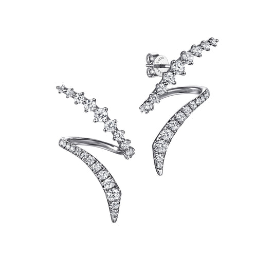Stud Earrings 14K White Gold Diamond 1ct — Gabriel & Co. EG15367W45JJ