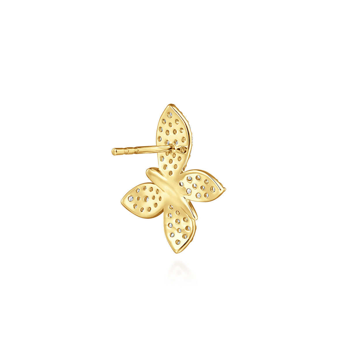 14K Yellow Gold Diamond Butterfly Stud Earrings — Gabriel & Co. EG15442Y45JJ