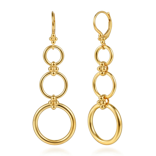14K Yellow Gold Bujukan Link Chain Leverback Drop Earrings — Gabriel & Co. EG15489Y4JJJ