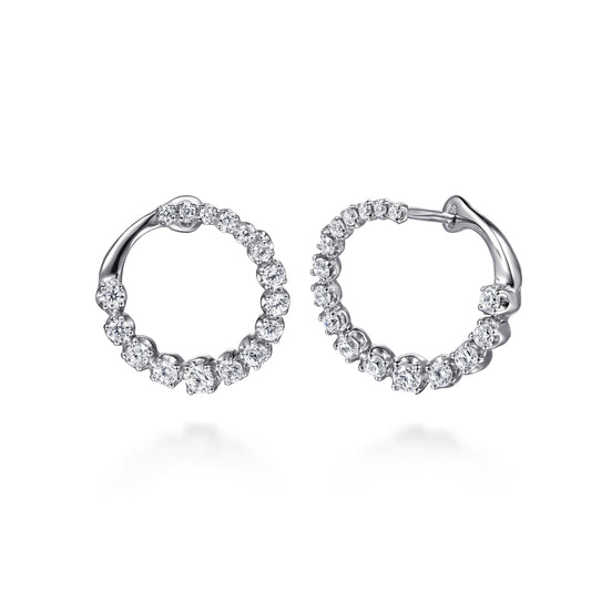 14K White Gold Diamond Bypass Hoop Earrings — Gabriel & Co. EG15558W45JJ