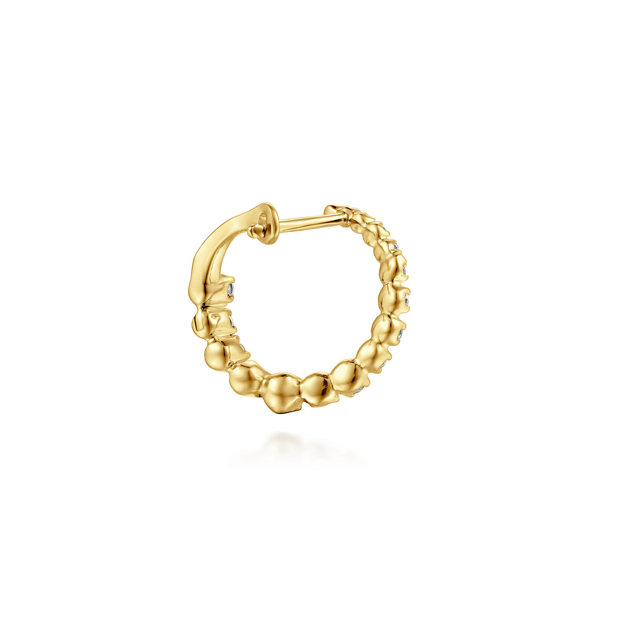 14K Yellow Gold Diamond Bypass Hoop Earrings — Gabriel & Co. EG15558Y45JJ