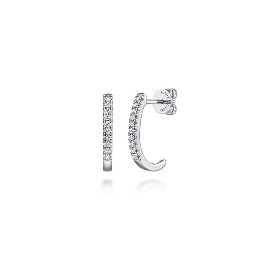 14K White Gold Diamond Classic J Hoop Earrings — Gabriel & Co. EG15621W45JJ