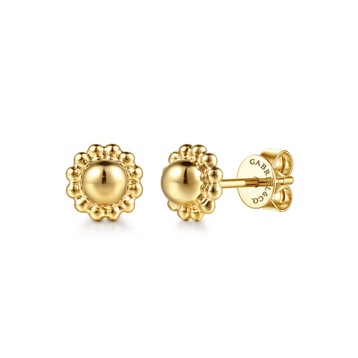 14K Yellow Plain Gold Bujukan Stud Earrings — Gabriel & Co. EG15623Y4JJJ