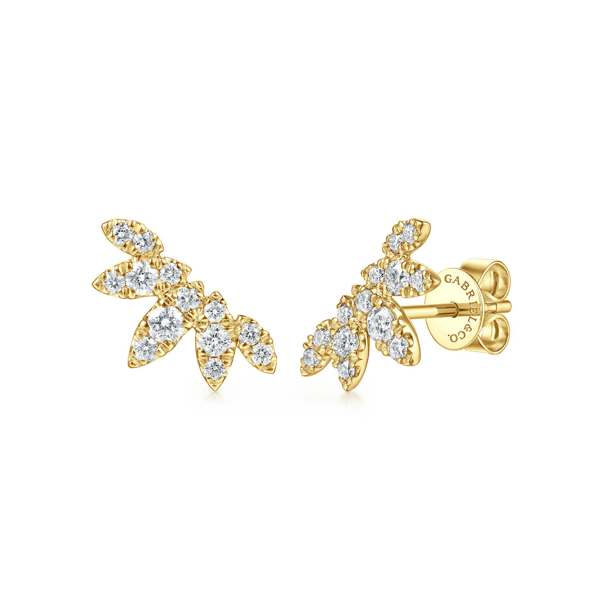 14K Yellow Gold Diamond Marquise Stud Earrings — Gabriel & Co. EG15728Y45JJ