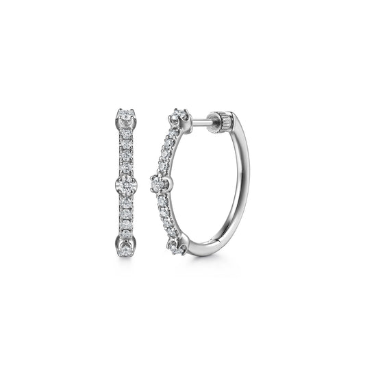 14K White Gold Diamond Classic Hoop Earrings — Gabriel & Co. EG15731W45JJ