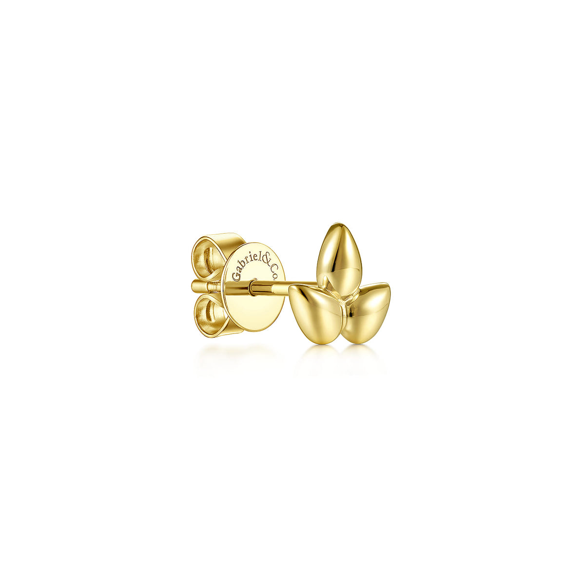14K Yellow Gold Triple Teardrop Single Stud Earring — Gabriel & Co. EGS14088Y4JJJ