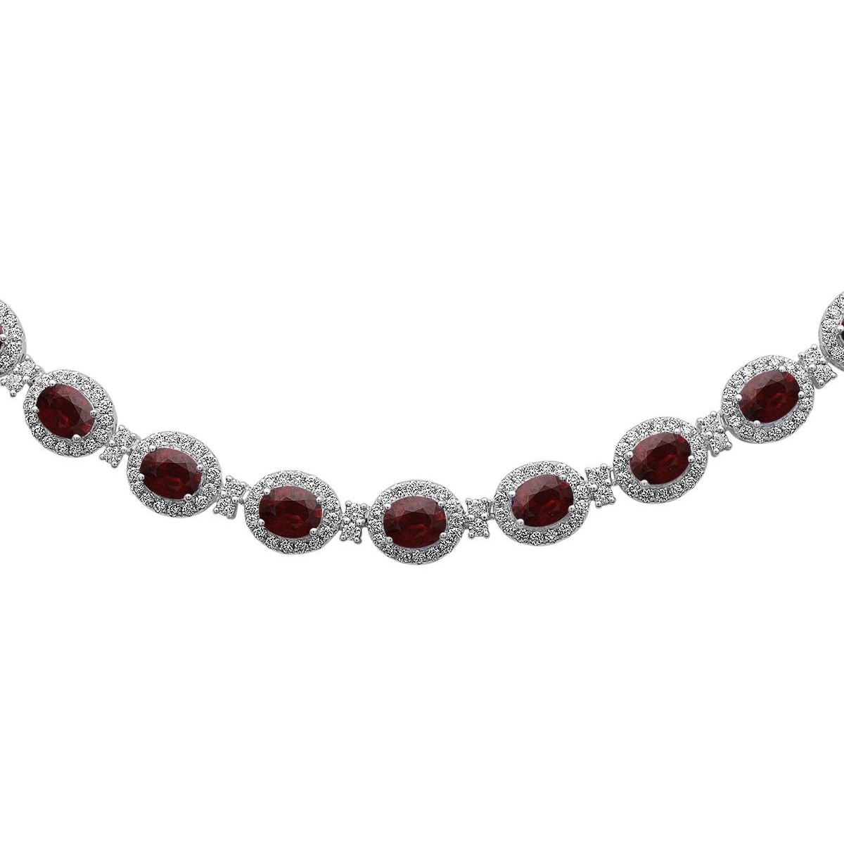 Oval Ruby Necklace — view 1