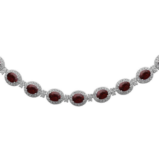 Oval Ruby Necklace — view 1