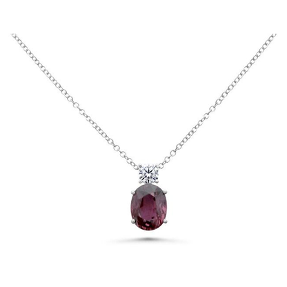 Oval Ruby Necklace — view 2