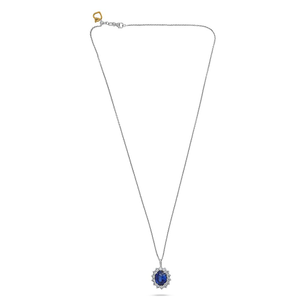 Oval Sapphire Necklace — view 1