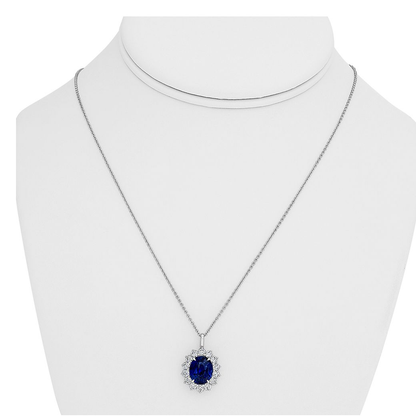 Oval Sapphire Necklace — view 3