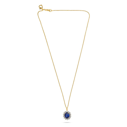 Oval Sapphire Necklace — view 1