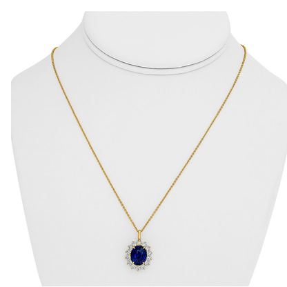 Oval Sapphire Necklace — view 3