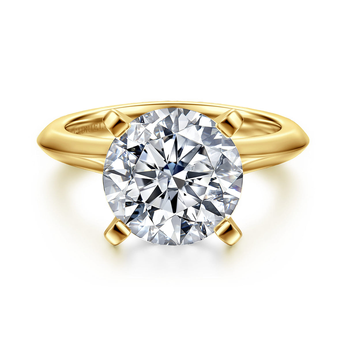 14K White-Yellow Gold Round Diamond Engagement Ring — Gabriel & Co. ER11832R16M4JJJ; center stone shown for illustration, not included