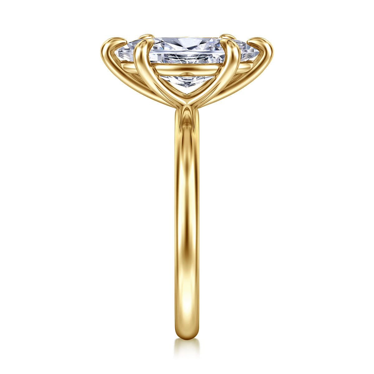 14K Yellow Gold Marquise Shape Solitaire Engagement Ring — Gabriel & Co. ER15619M8Y4JJJ; center stone shown for illustration, not included