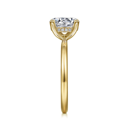 14K Yellow Gold  Round Diamond Engagement Ring — Gabriel & Co. ER15972R8Y44JJ; center stone shown for illustration, not included