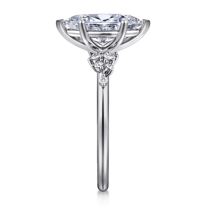 14K White Gold Marquise Shape Diamond Engagement Ring — Gabriel & Co. ER15973M6W44JJ; center stone shown for illustration, not included