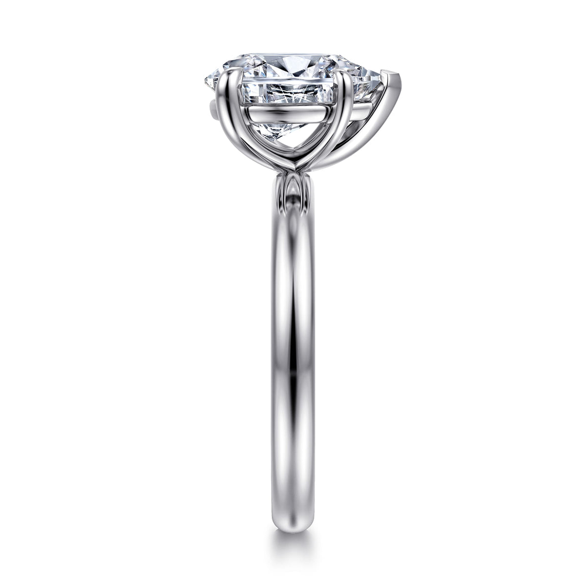 14K White Gold Pear Shape Solitaire Diamond Engagement Ring — Gabriel & Co. ER16571P8W4JJJ; center stone shown for illustration, not included