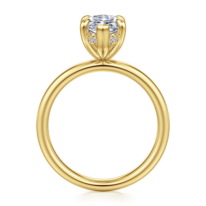 14K Yellow Gold Marquise Shape  Diamond Engagement Ring — Gabriel & Co. ER16622M8Y44JJ; center stone shown for illustration, not included
