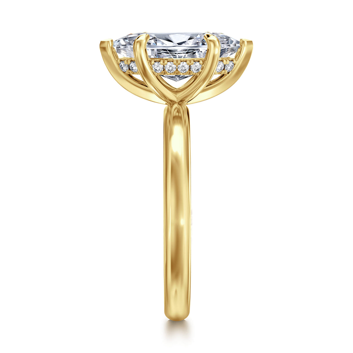 14K Yellow Gold Marquise Shape  Diamond Engagement Ring — Gabriel & Co. ER16622M8Y44JJ; center stone shown for illustration, not included
