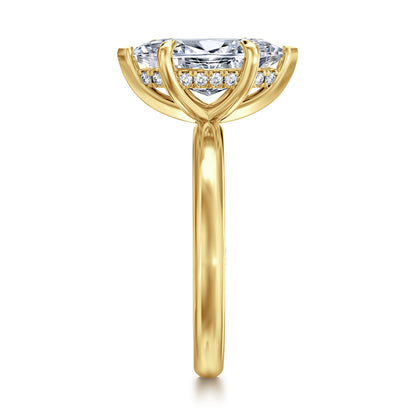 14K Yellow Gold Marquise Shape  Diamond Engagement Ring — Gabriel & Co. ER16622M8Y44JJ; center stone shown for illustration, not included