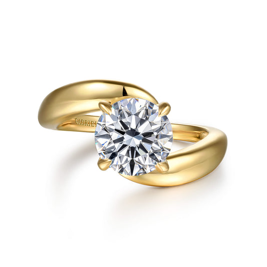 14K Yellow Gold Bypass Round Diamond Engagement Ring — Gabriel & Co. ER16698R8Y4JJJ