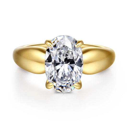 14K Yellow Gold Oval Diamond Engagement Ring — Gabriel & Co. ER16709O12Y44JJ; center stone shown for illustration, not included