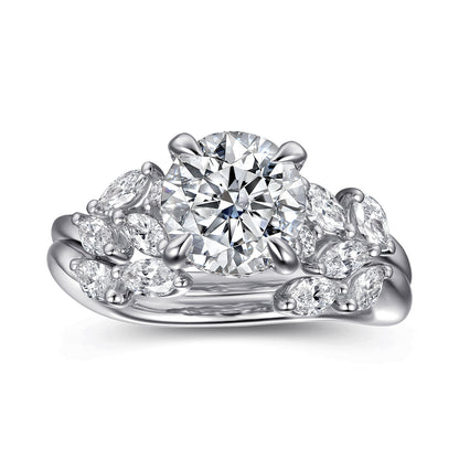 14K White Gold Diamond Engagement Ring — Gabriel & Co. ER16910R8W44JJ; center stone shown for illustration, not included