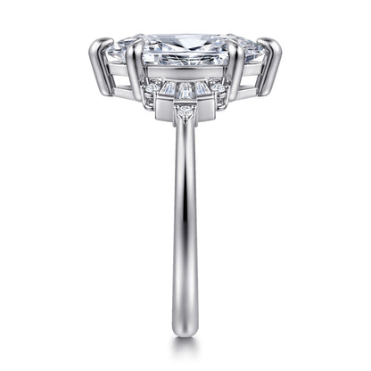 14K White Gold 6 Prong Marquise Shape Diamond Engagement Ring — Gabriel & Co. ER16975M8W44JJ; center stone shown for illustration, not included