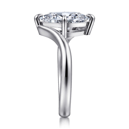 14K White Gold Compass Prong Bypass Marquise Shape Diamond Engagement Ring — Gabriel & Co. ER16994M6W4JJJ; center stone shown for illustration, not included