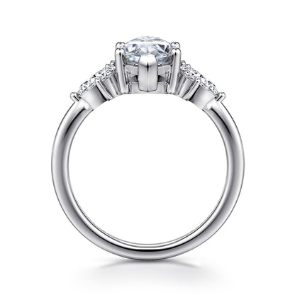 14K White Gold Marquise Shape Diamond Engagement Ring — Gabriel & Co. ER16996M8W43JJ; center stone shown for illustration, not included
